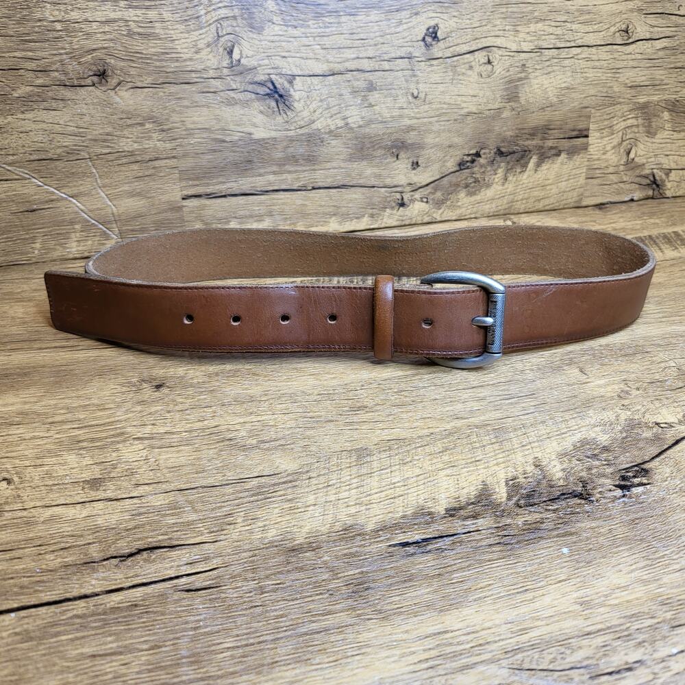 Kenneth Cole Tan brown leather adjustable belt sz 34 Mens - Picture 3 of 10